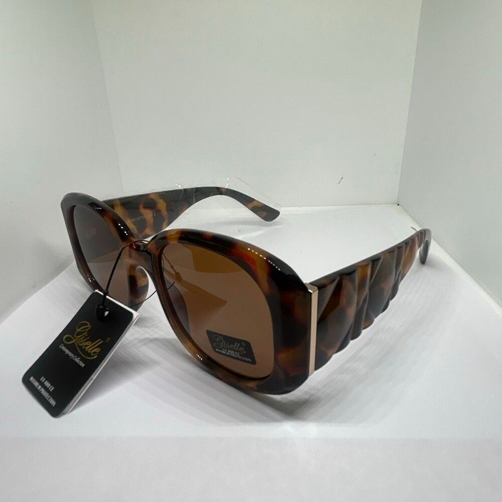 Giselle Tortoise Oversized Sunglasses Fashion Eyewear UV400 Protection
